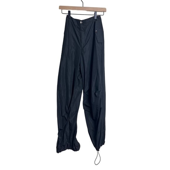 By Dyln Baker Pants Womens XXS Black High Rise Bungee Cord Ankle - Picture 2 of 6